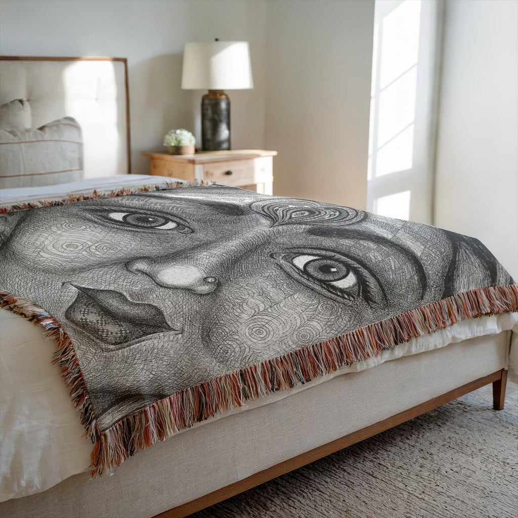 the-wisdom-keeper-of-graciousness-black-white-woven-blanket – Wisdom Keepers