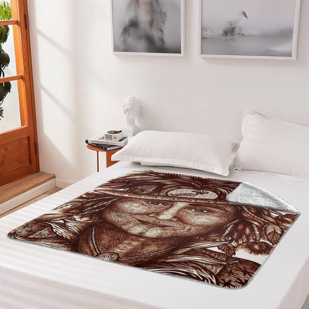 the-wisdom-keeper-of-integrity-brown-white-fleece-sherpa-blanket – Wisdom Keepers
