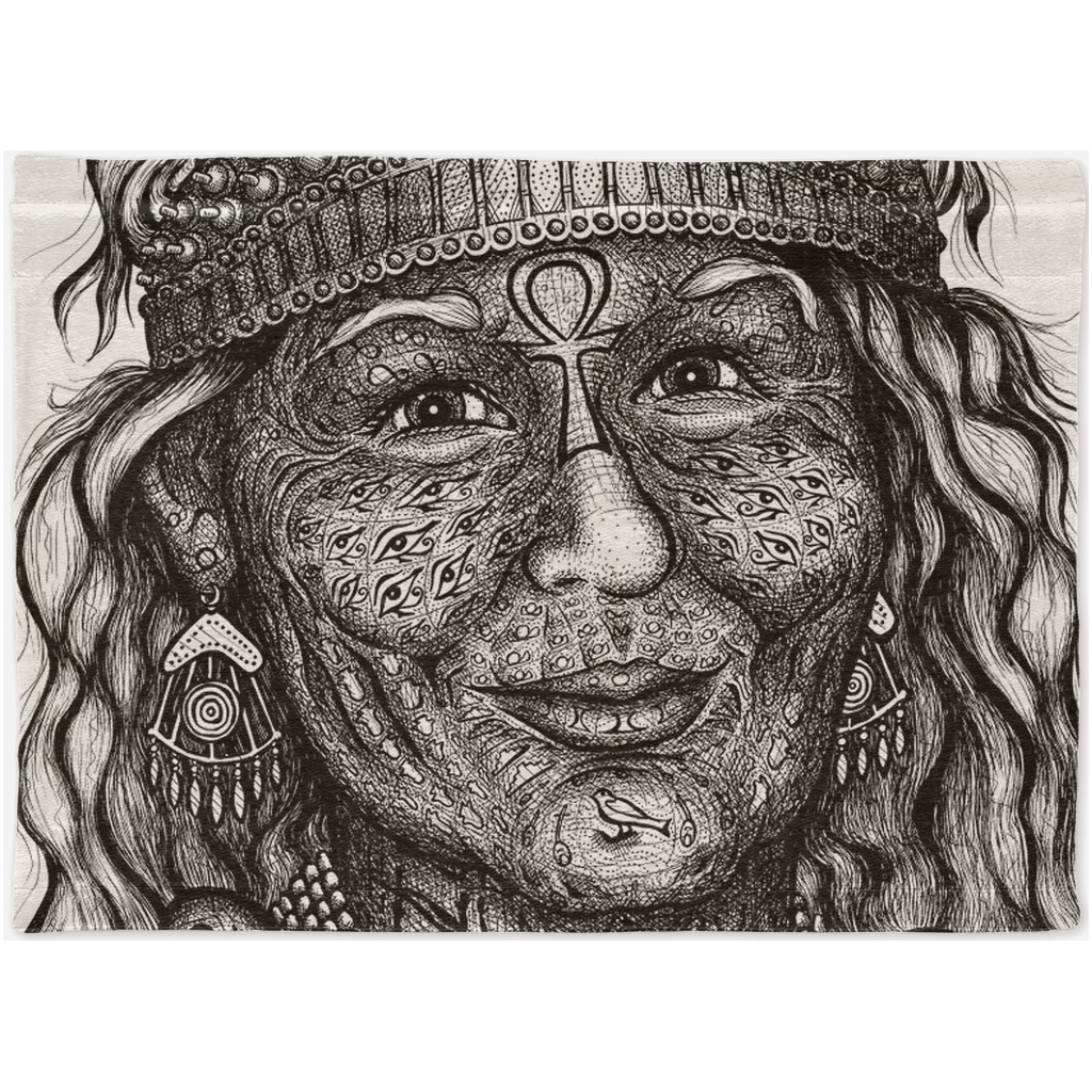 the-wisdom-keeper-of-anticipation-emanation-black-white-woven-tapestry – Wisdom Keepers