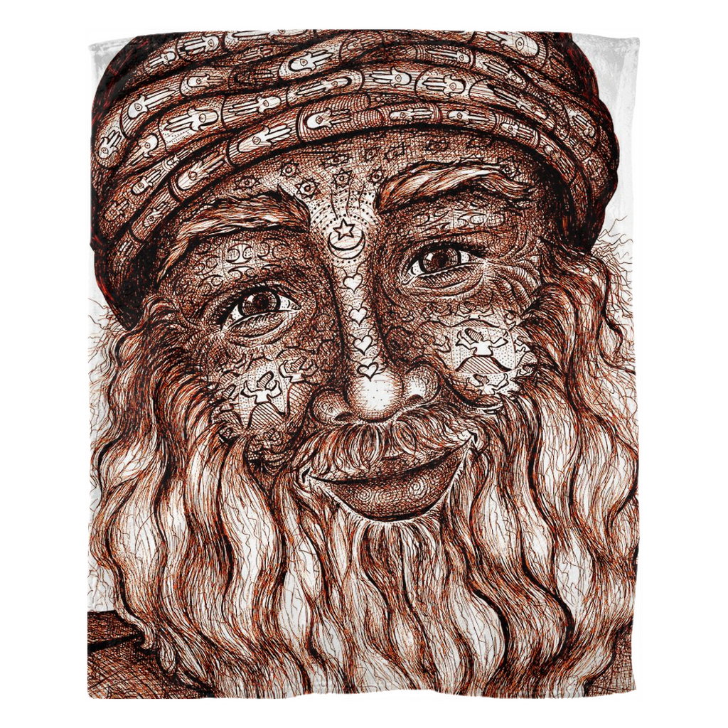 the-wisdom-keeper-of-acceptance-brown-white-fleece-blanket – Wisdom Keepers
