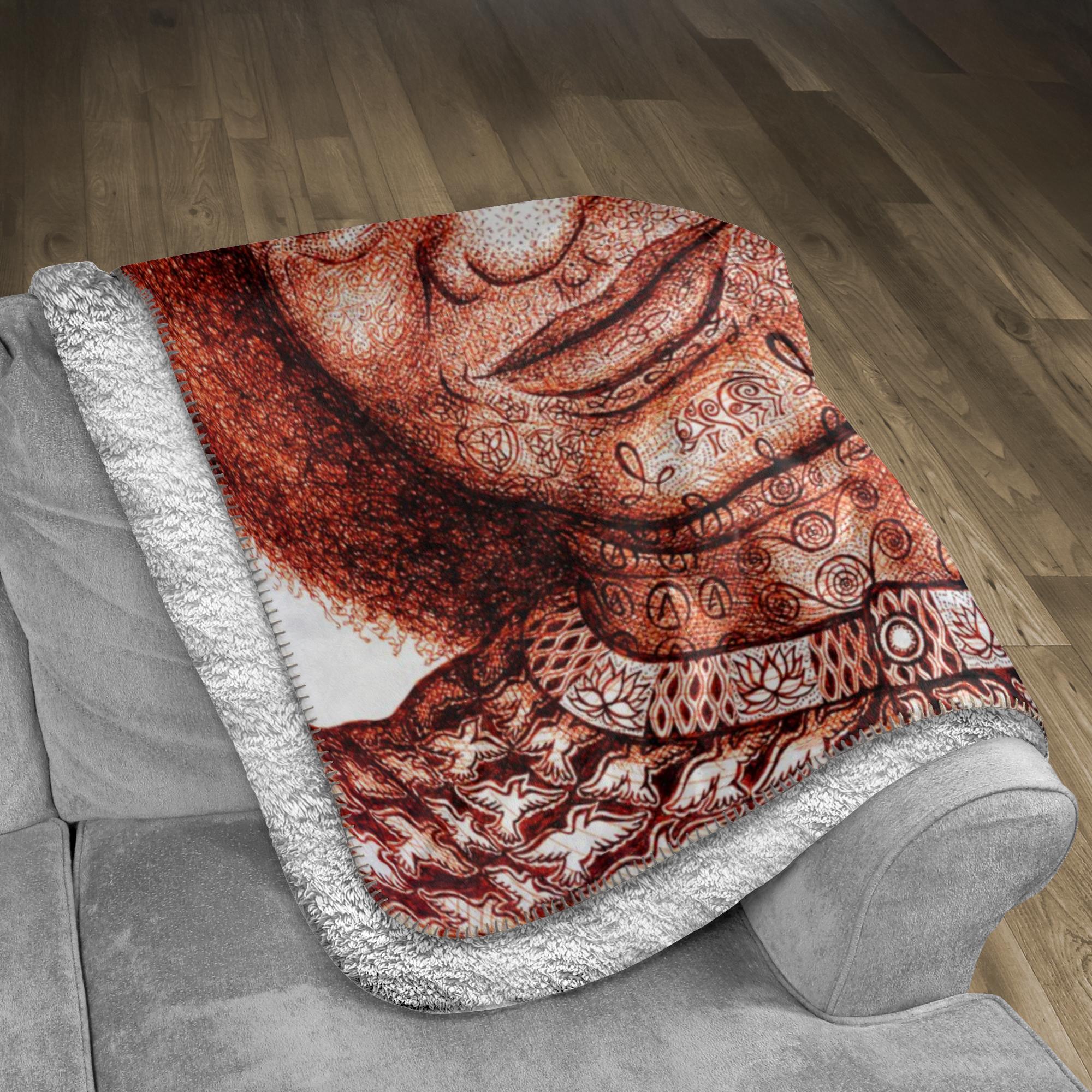 the-wisdom-keeper-of-aspiration-brown-white-fleece-sherpa-blanket – Wisdom Keepers