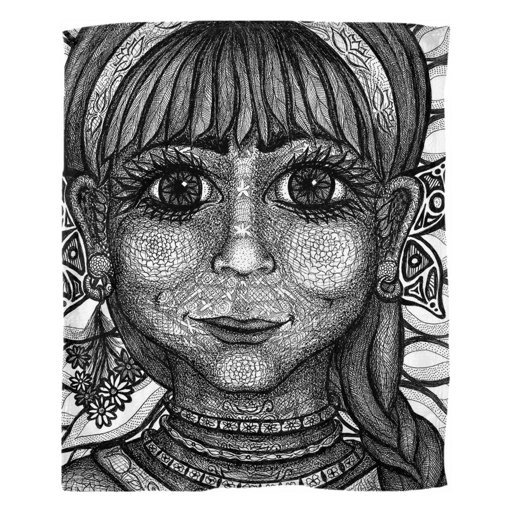 the-wisdom-keeper-of-innovation-innocence-black-white-fleece-blanket – Wisdom Keepers