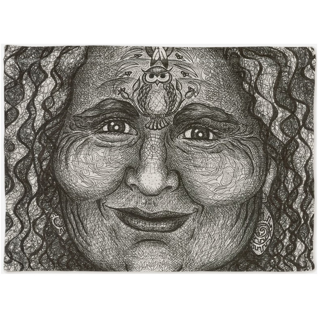 the-wisdom-keeper-of-resourcefulness-wisdom-black-white-woven-tapestry – Wisdom Keepers