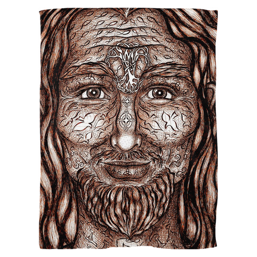 the-wisdom-keeper-of-authority-brown-white-fleece-blanket – Wisdom Keepers