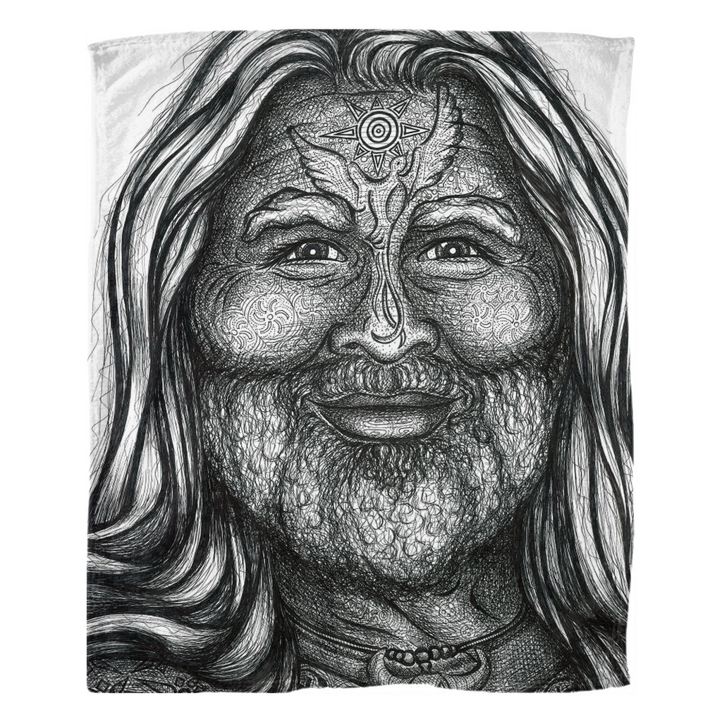 the-wisdom-keeper-of-adventure-black-white-fleece-blanket – Wisdom Keepers
