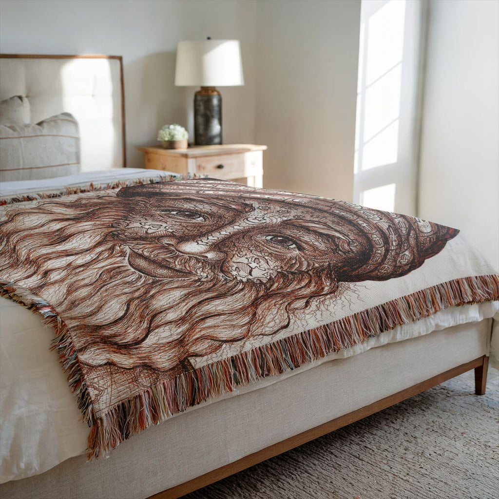 the-wisdom-keeper-of-acceptance-brown-white-woven-blanket – Wisdom Keepers