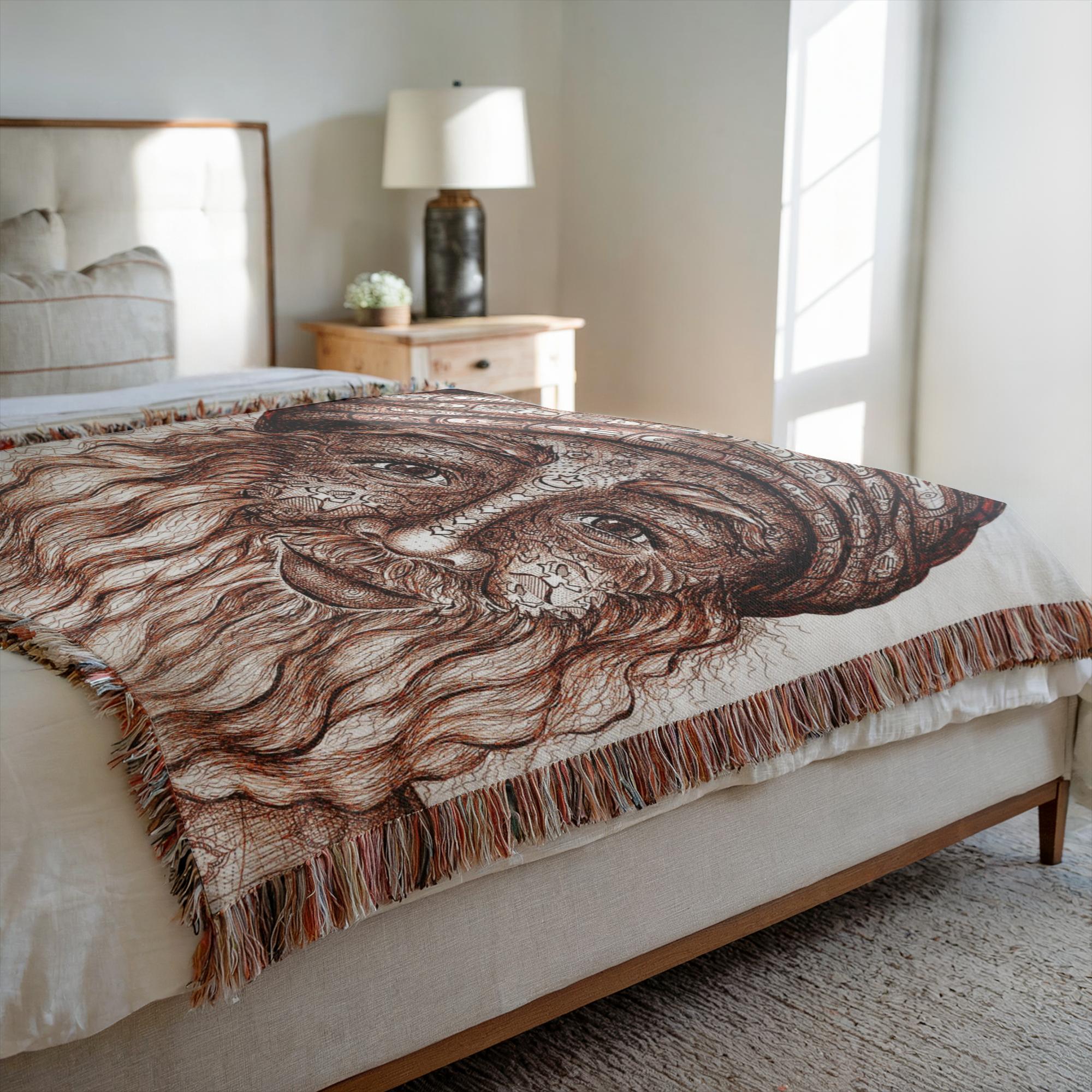 the-wisdom-keeper-of-acceptance-brown-white-woven-blanket – Wisdom Keepers