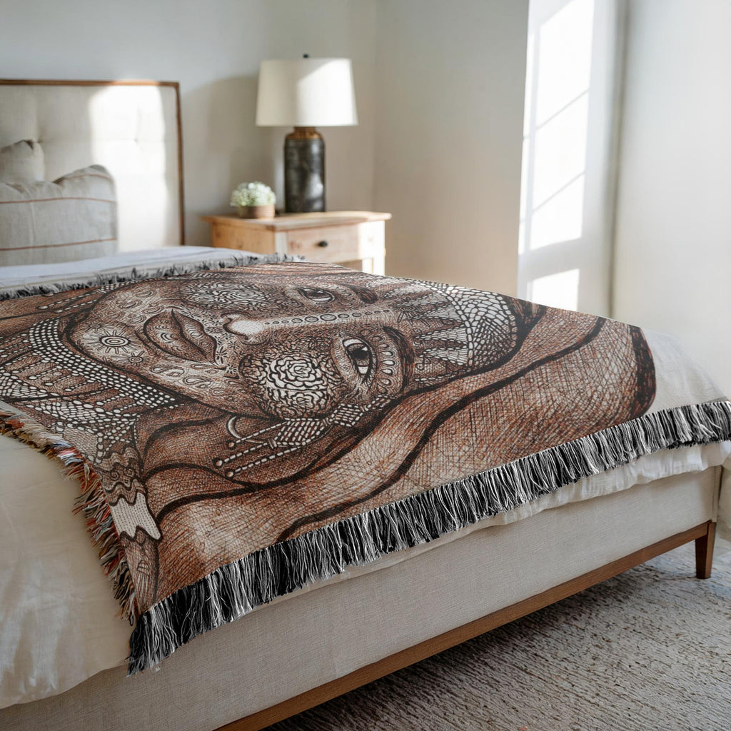 the-wisdom-keeper-of-empathy-brown-white-woven-blanket – Wisdom Keepers