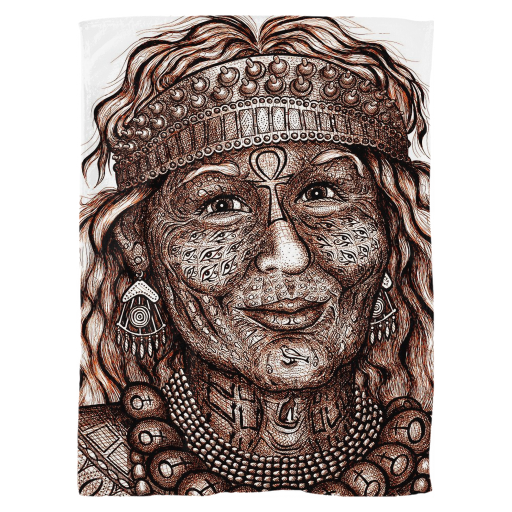 the-wisdom-keeper-of-anticipation-emanation-brown-white-fleece-blanket – Wisdom Keepers