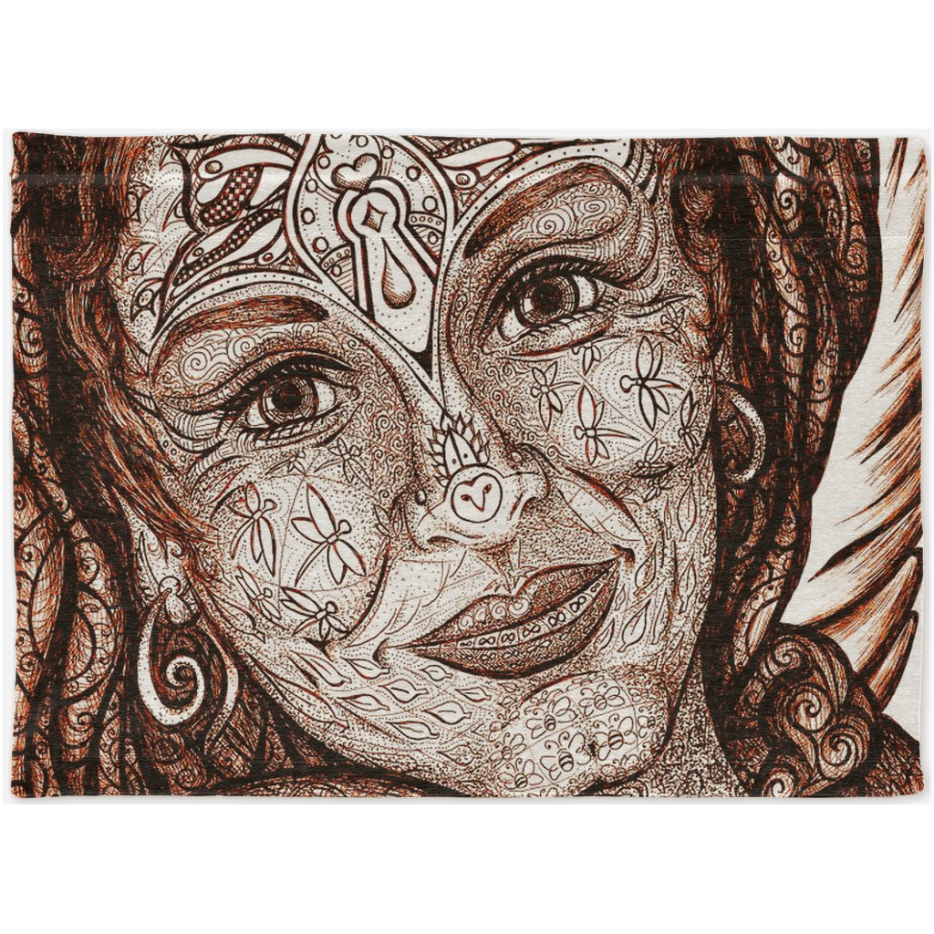 the-wisdom-keeper-of-peaceful-revolution-brown-white-woven-tapestry – Wisdom Keepers