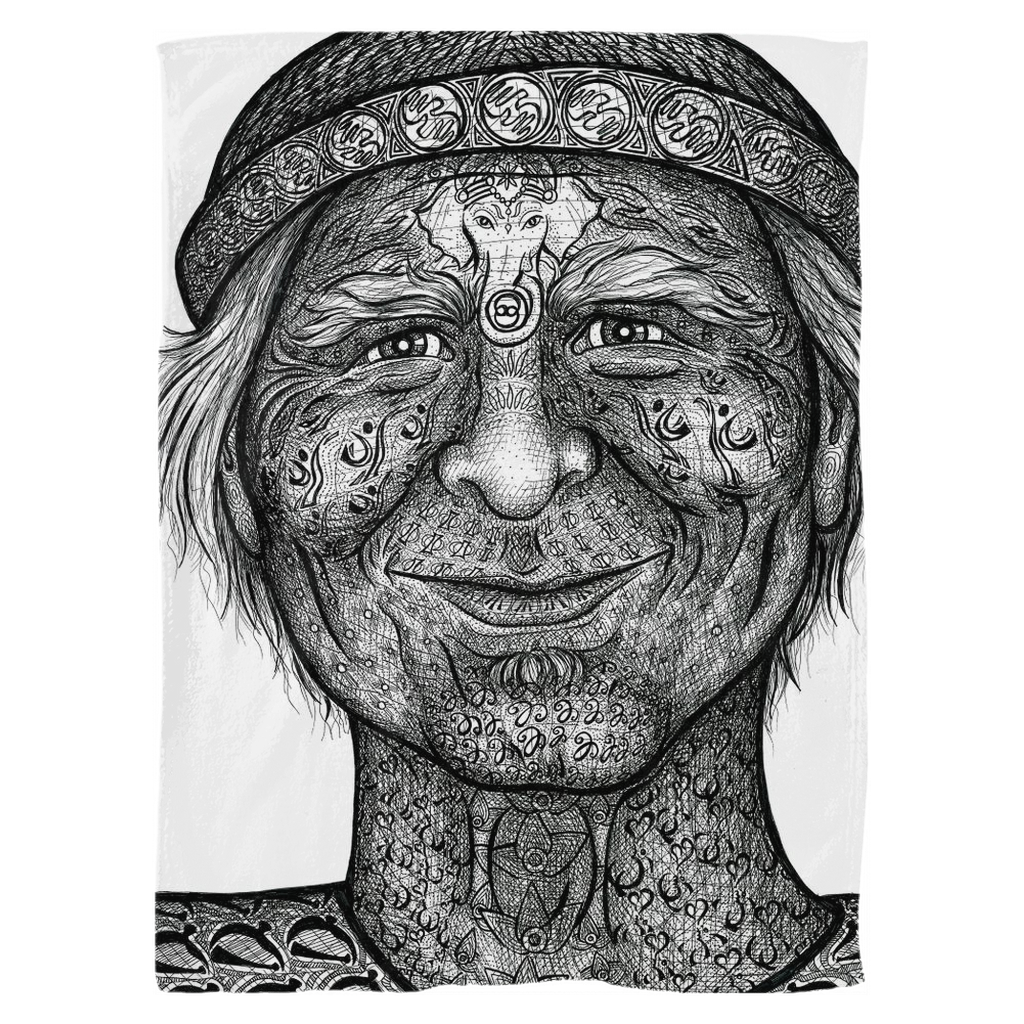the-wisdom-keeper-of-inquiry-truth-black-white-fleece-blanket – Wisdom Keepers