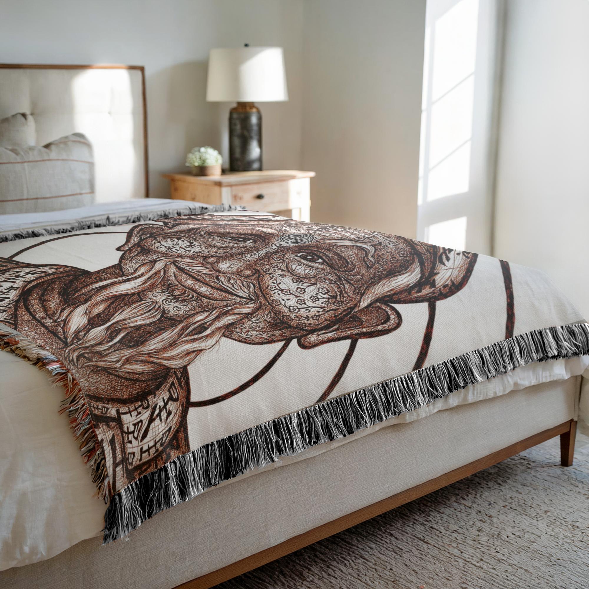 the-wisdom-keeper-of-patience-brown-white-woven-blanket – Wisdom Keepers