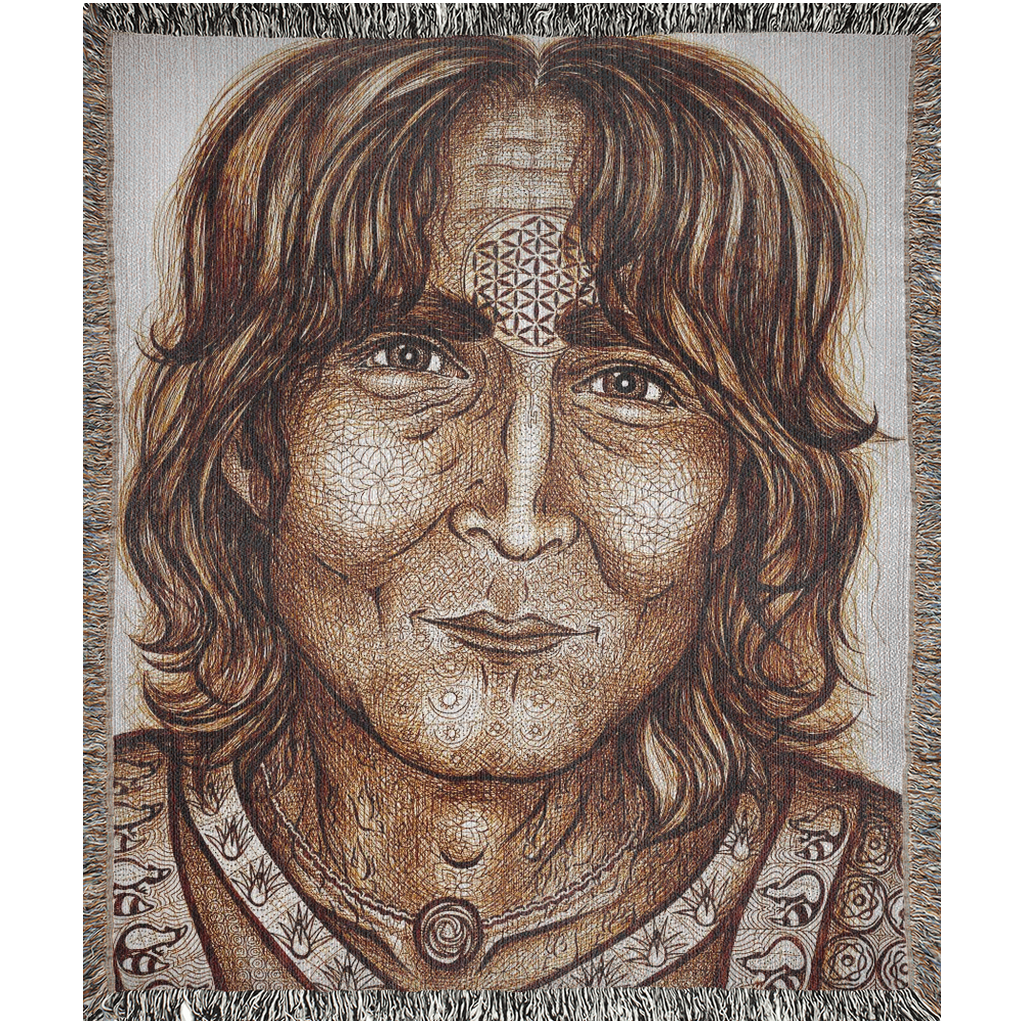 the-wisdom-keeper-of-equilibrium-harmony-brown-white-woven-blanket – Wisdom Keepers