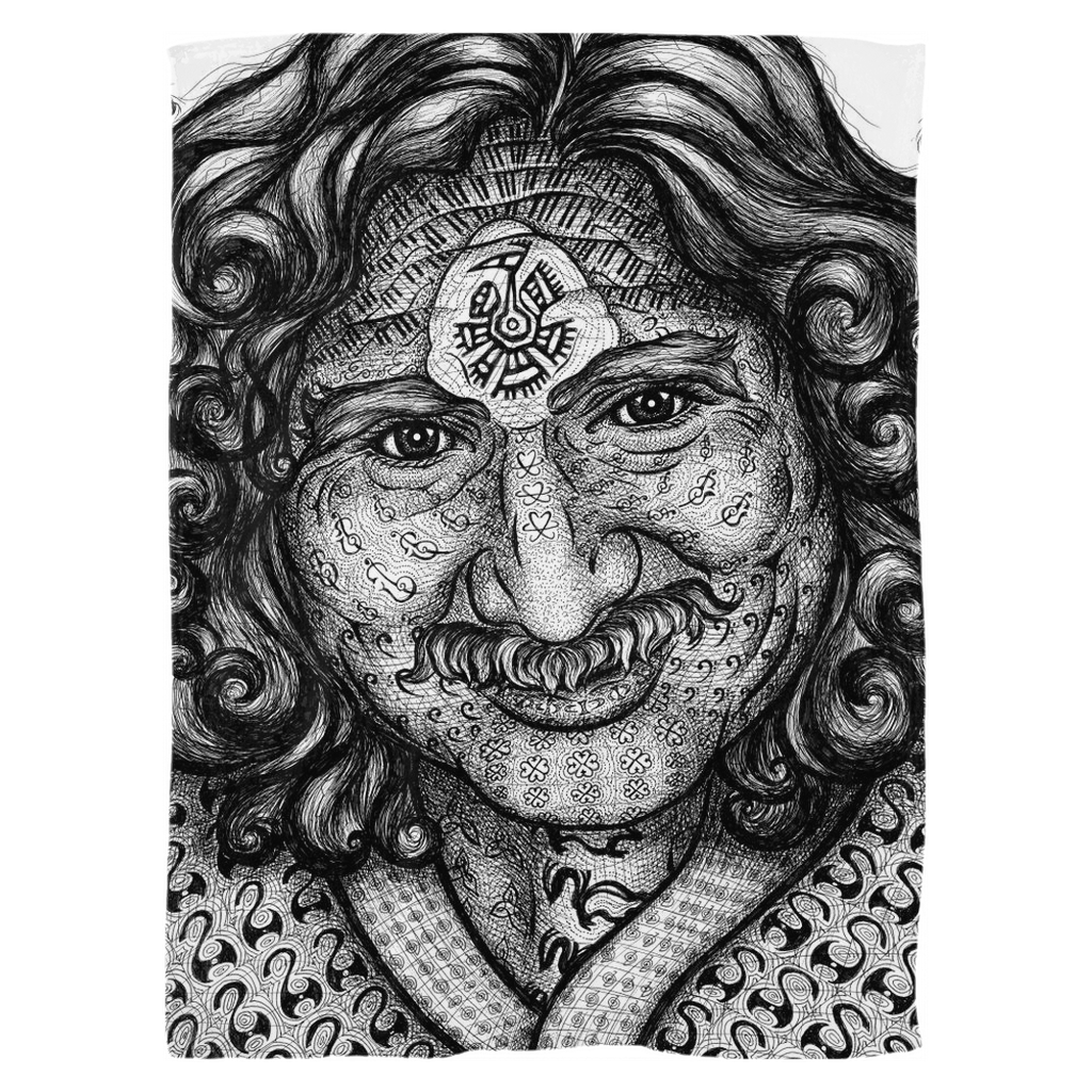 the-wisdom-keeper-of-self-assurance-black-white-fleece-blanket – Wisdom Keepers