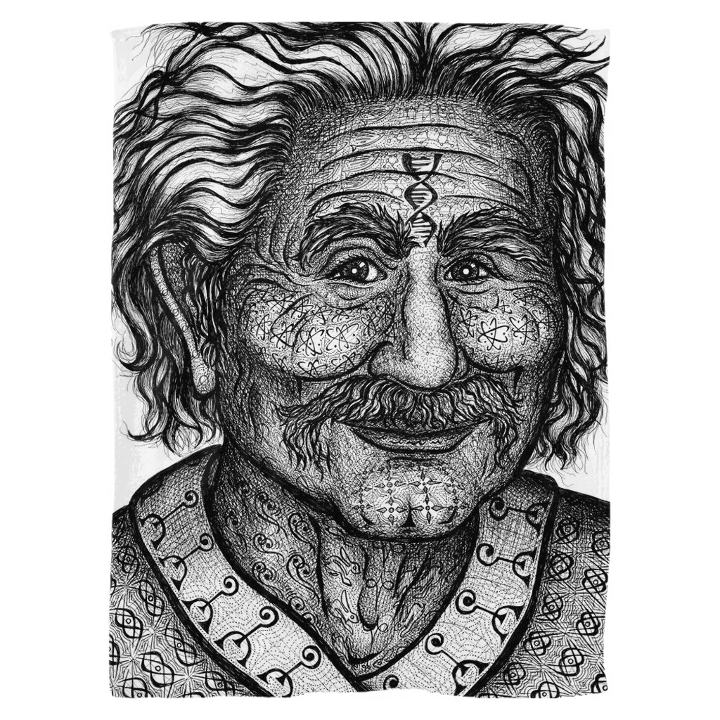the-wisdom-keeper-of-invention-black-white-fleece-blanket – Wisdom Keepers