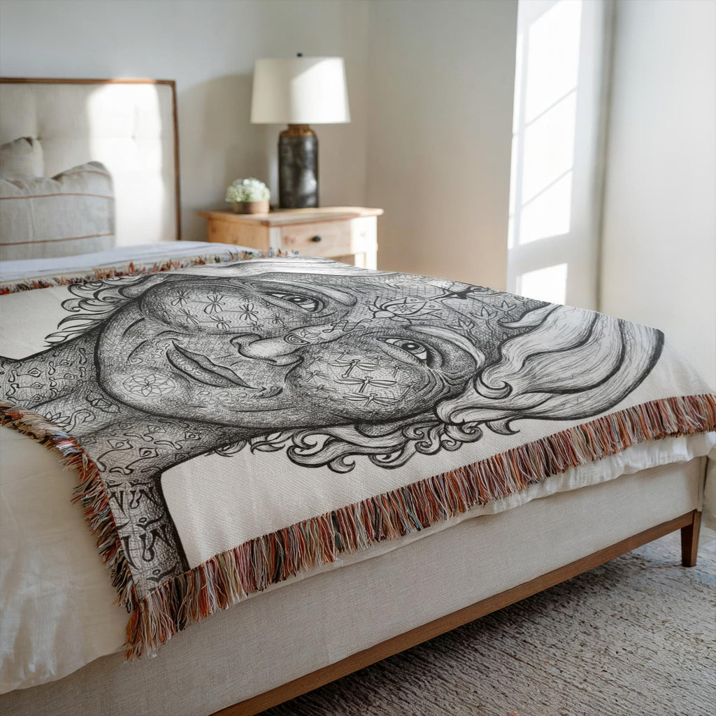 the-wisdom-keeper-of-precision-impeccability-black-white-woven-blanket – Wisdom Keepers