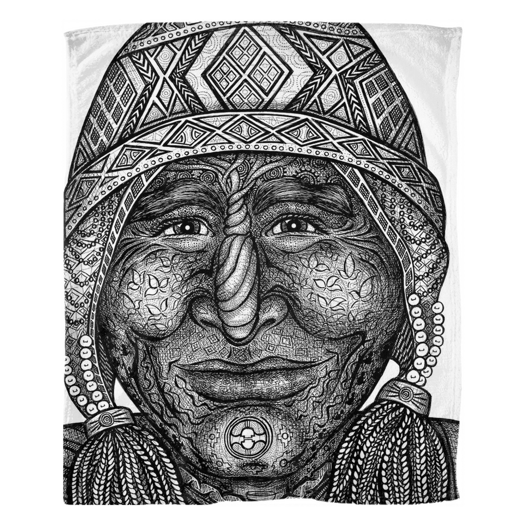 the-wisdom-keeper-of-preservation-black-white-fleece-blanket – Wisdom Keepers
