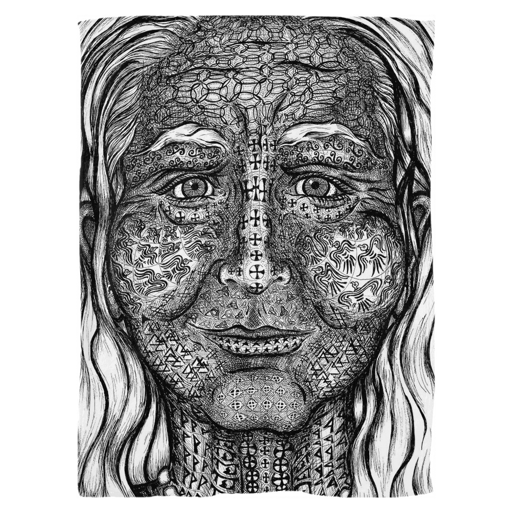 the-wisdom-keeper-of-transmutation-black-white-fleece-blanket – Wisdom Keepers