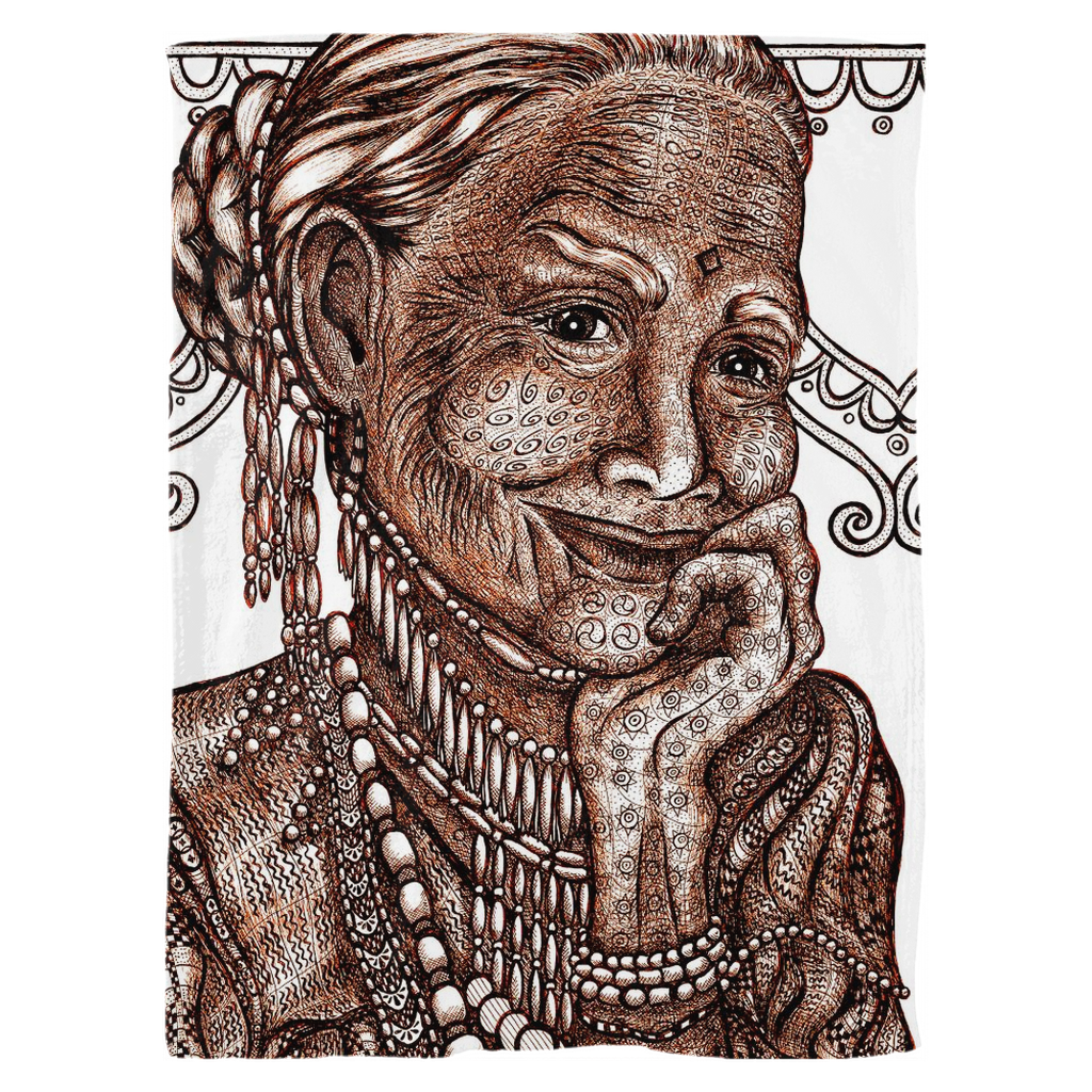 the-wisdom-keeper-of-understanding-forgiveness-brown-white-fleece-blanket – Wisdom Keepers