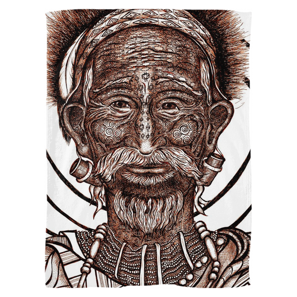 the-wisdom-keeper-of-versatility-brown-white-fleece-blanket – Wisdom Keepers