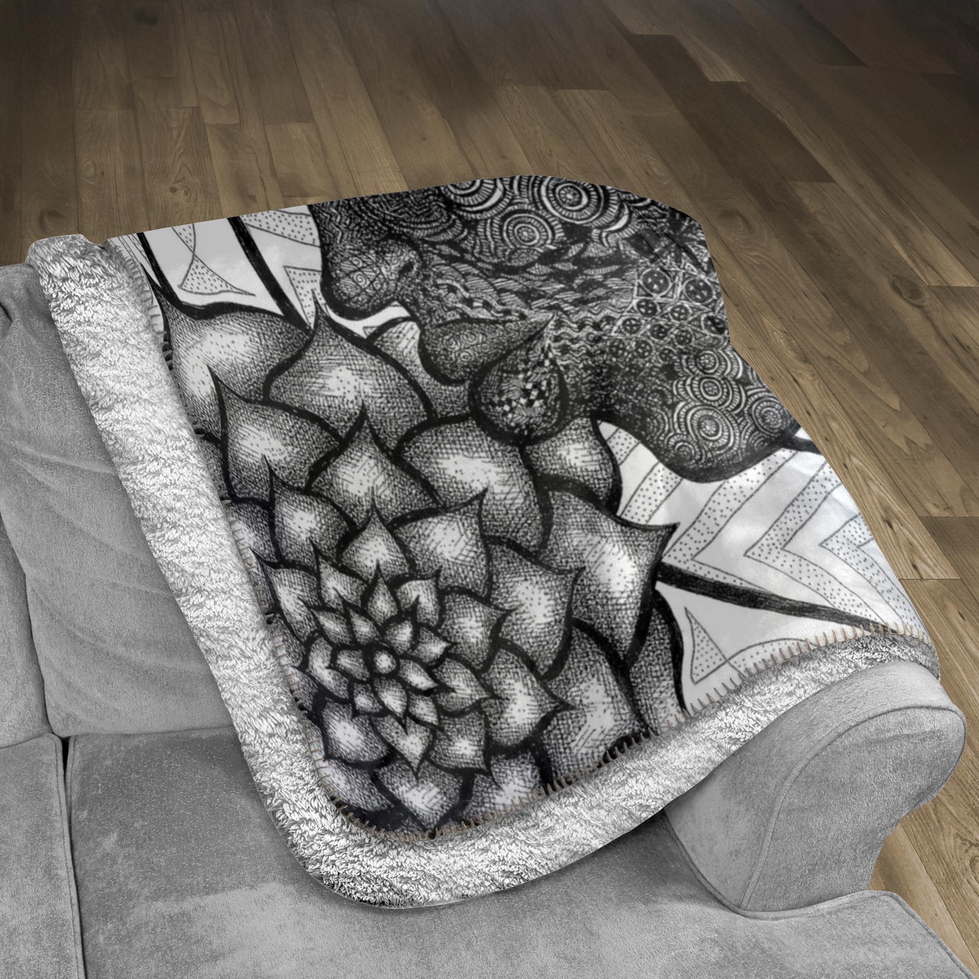 the-wisdom-keeper-of-simplicity-black-white-fleece-sherpa-blanket – Wisdom Keepers