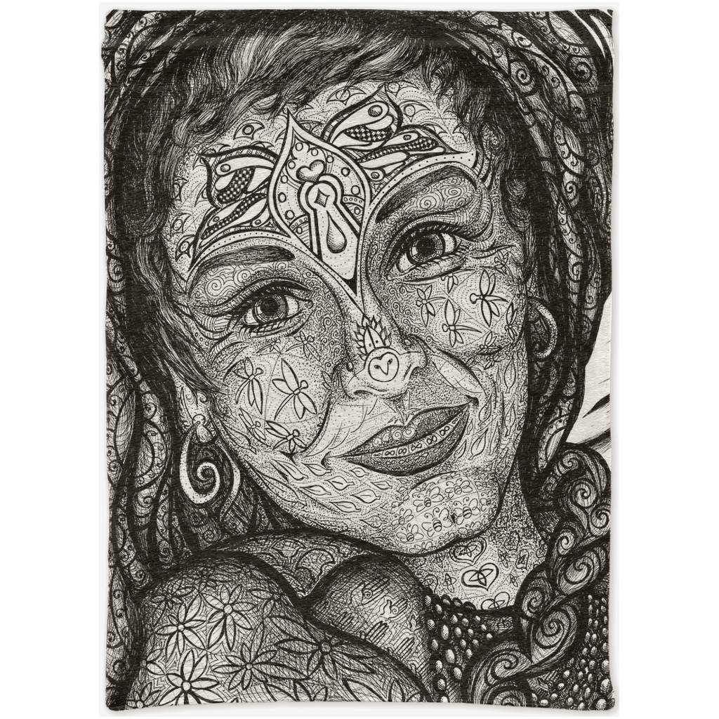 the-wisdom-keeper-of-peaceful-revolution-black-white-woven-tapestry – Wisdom Keepers