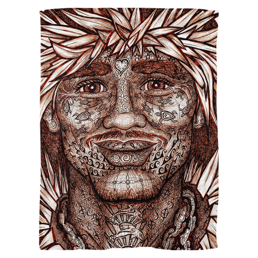 the-wisdom-keeper-of-vitality-brown-white-fleece-blanket – Wisdom Keepers