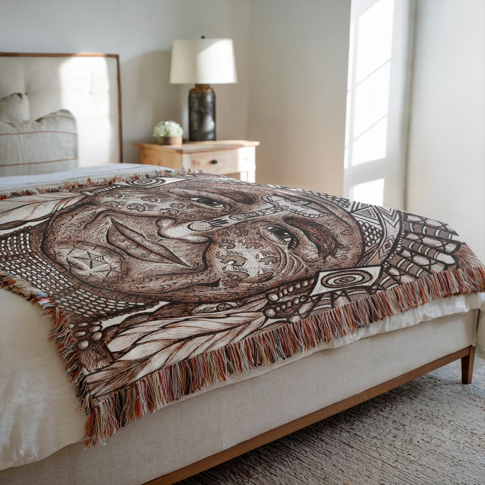 the-wisdom-keeper-of-leadership-brown-white-woven-blanket – Wisdom Keepers