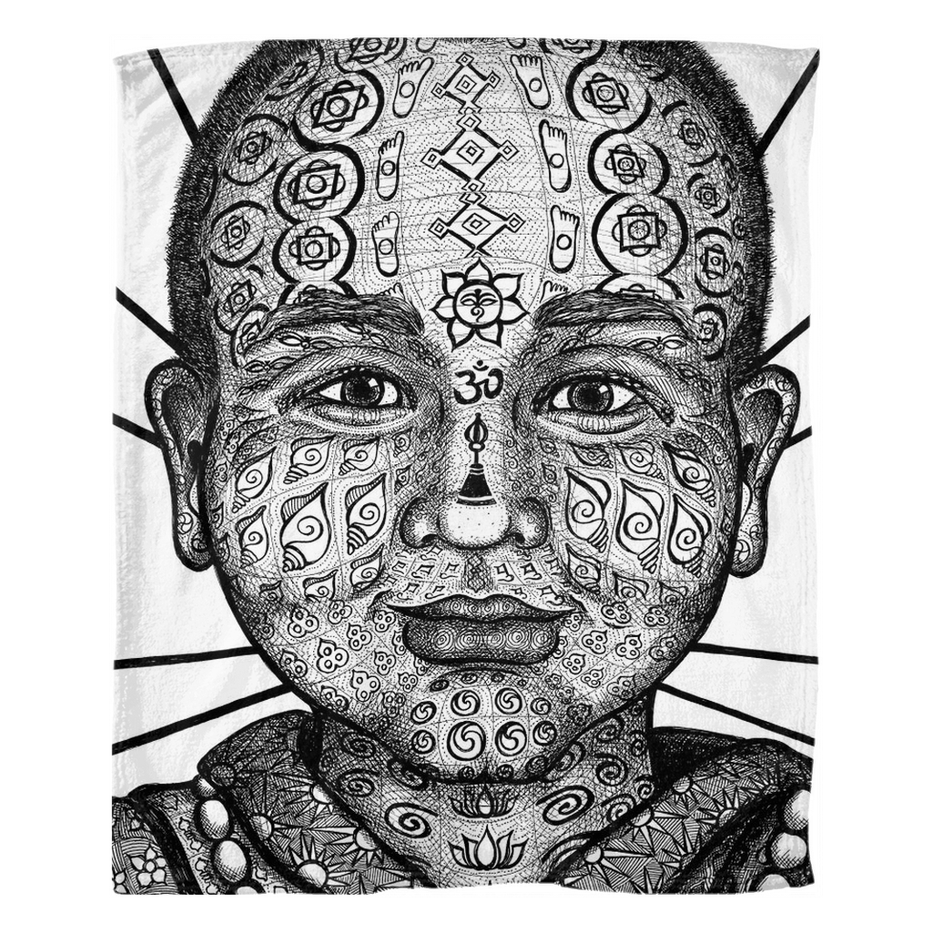 the-wisdom-keeper-of-initiative-awakening-black-white-fleece-blanket – Wisdom Keepers