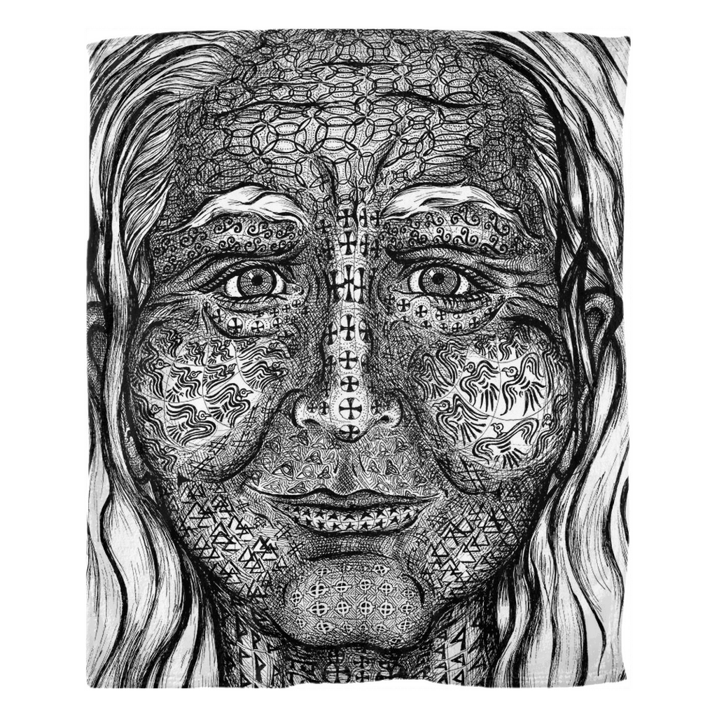 the-wisdom-keeper-of-transmutation-black-white-fleece-blanket – Wisdom Keepers