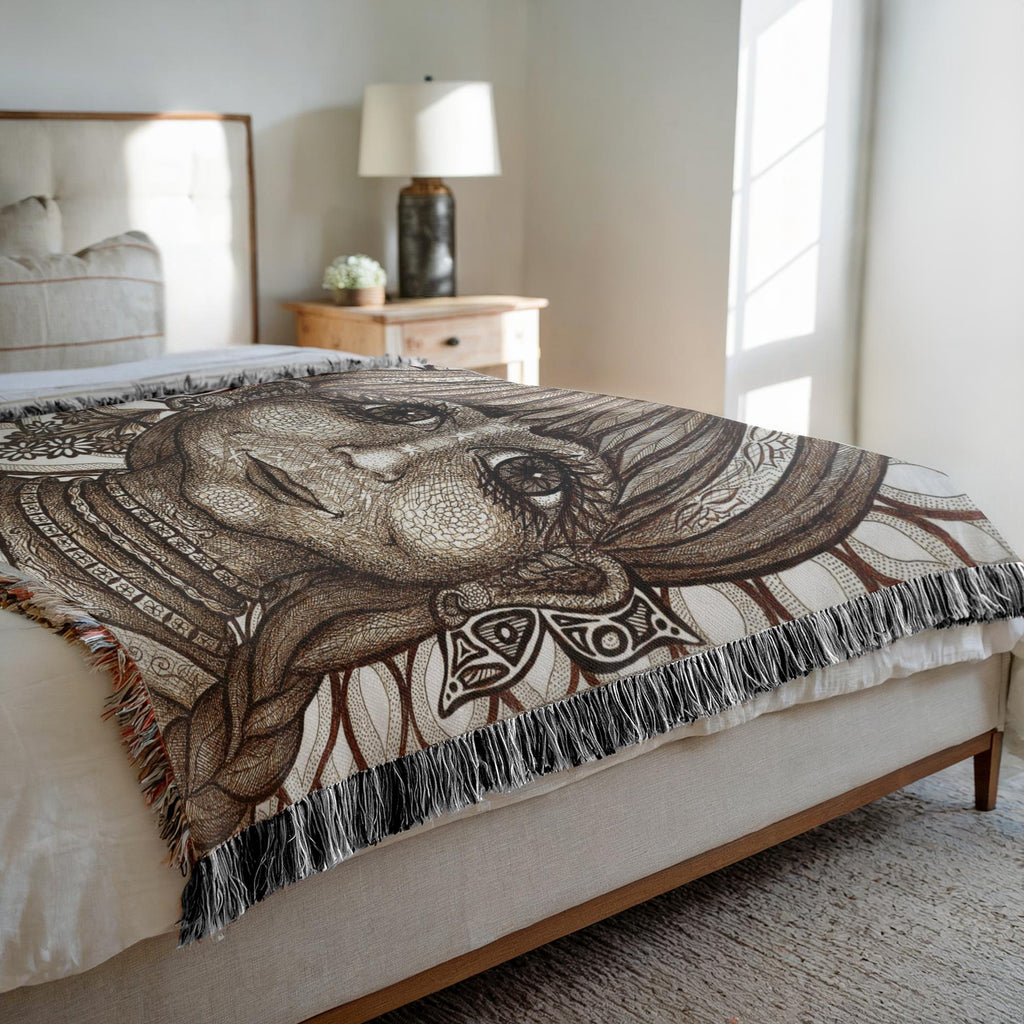 the-wisdom-keeper-of-innovation-innocence-brown-white-woven-blanket – Wisdom Keepers
