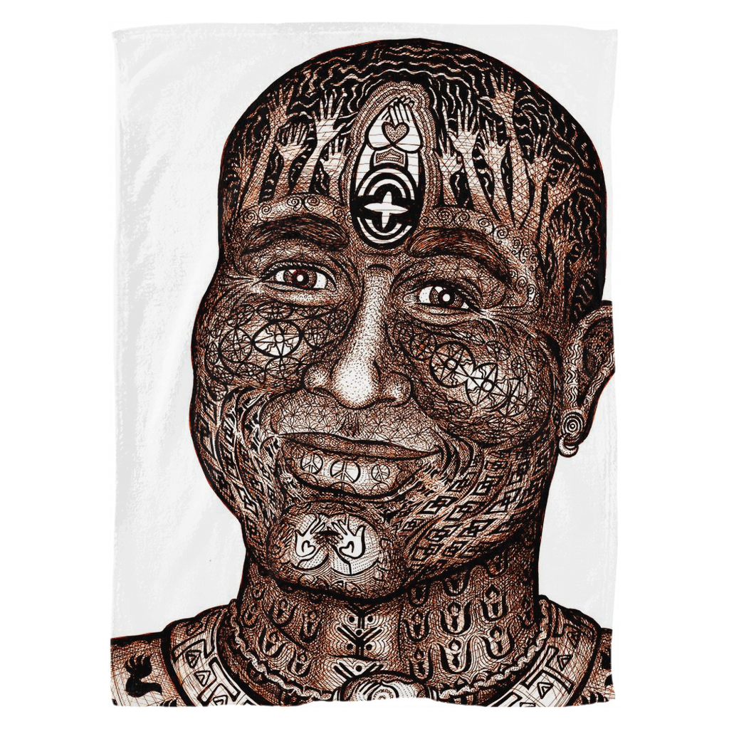 the-wisdom-keeper-of-humanity-brown-white-fleece-blanket – Wisdom Keepers