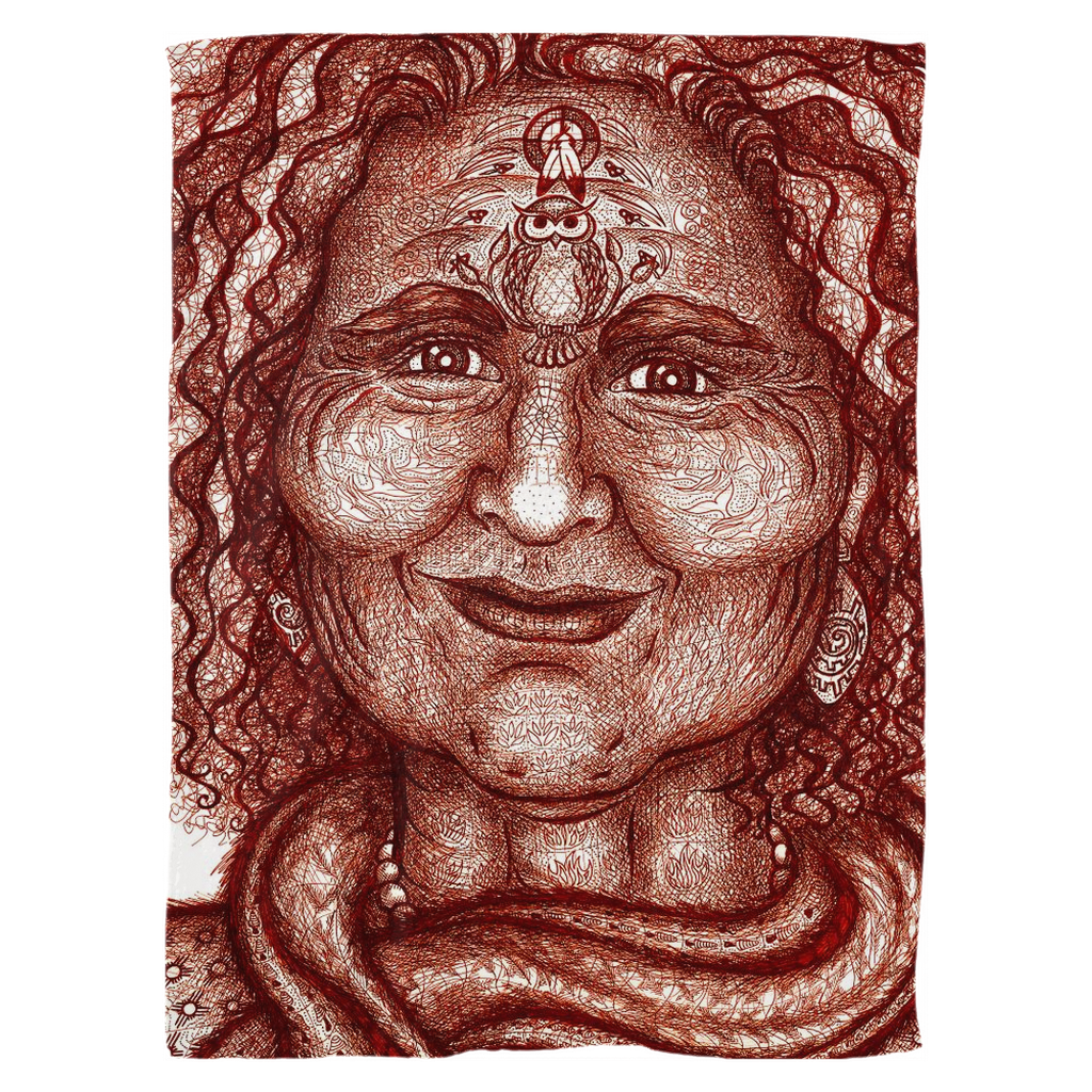 the-wisdom-keeper-of-resourcefulness-wisdom-brown-white-fleece-blanket – Wisdom Keepers