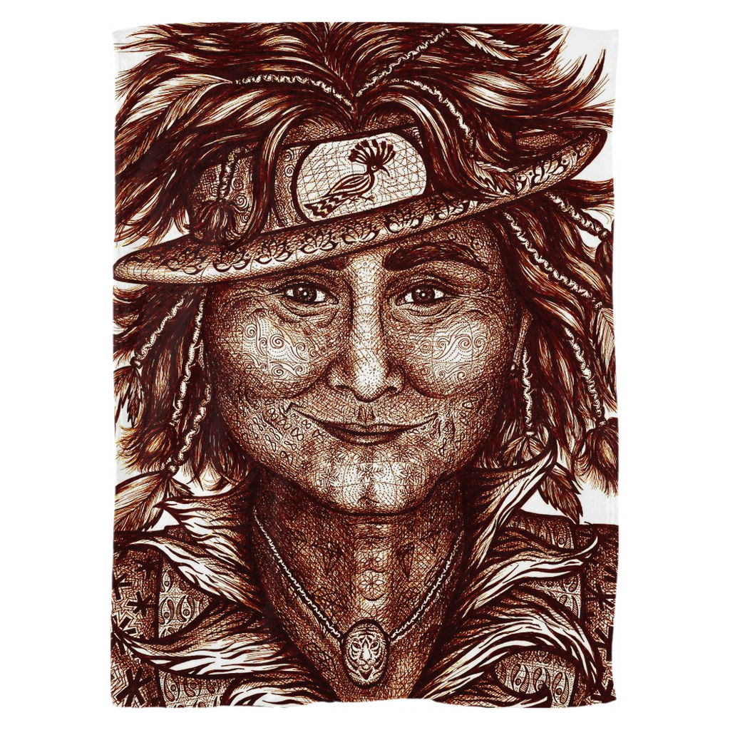 the-wisdom-keeper-of-integrity-brown-white-fleece-blanket – Wisdom Keepers