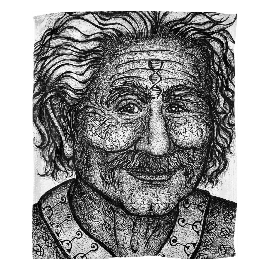 the-wisdom-keeper-of-invention-black-white-fleece-blanket – Wisdom Keepers