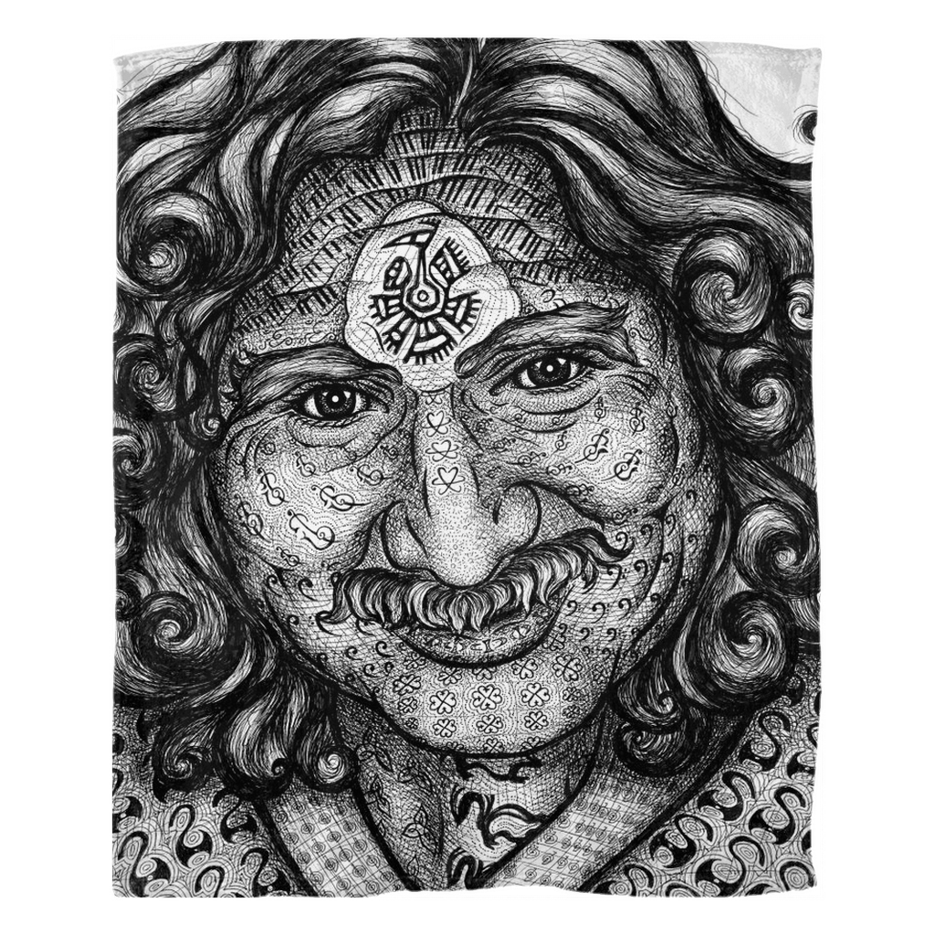 the-wisdom-keeper-of-self-assurance-black-white-fleece-blanket – Wisdom Keepers