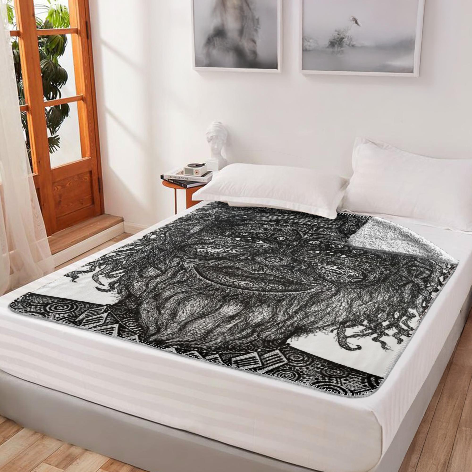 the-wisdom-keeper-of-orientation-unity-black-white-fleece-sherpa-blanket – Wisdom Keepers