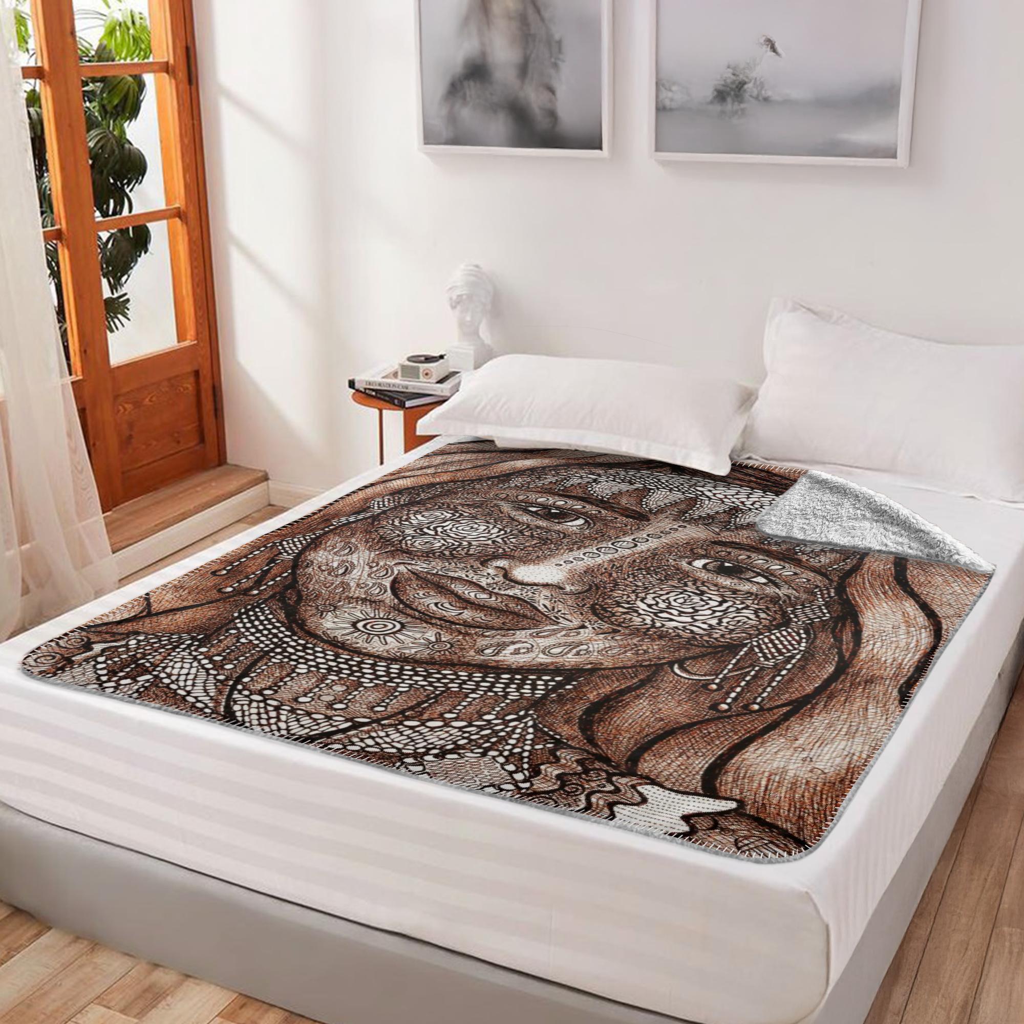 the-wisdom-keeper-of-empathy-brown-white-fleece-sherpa-blanket – Wisdom Keepers
