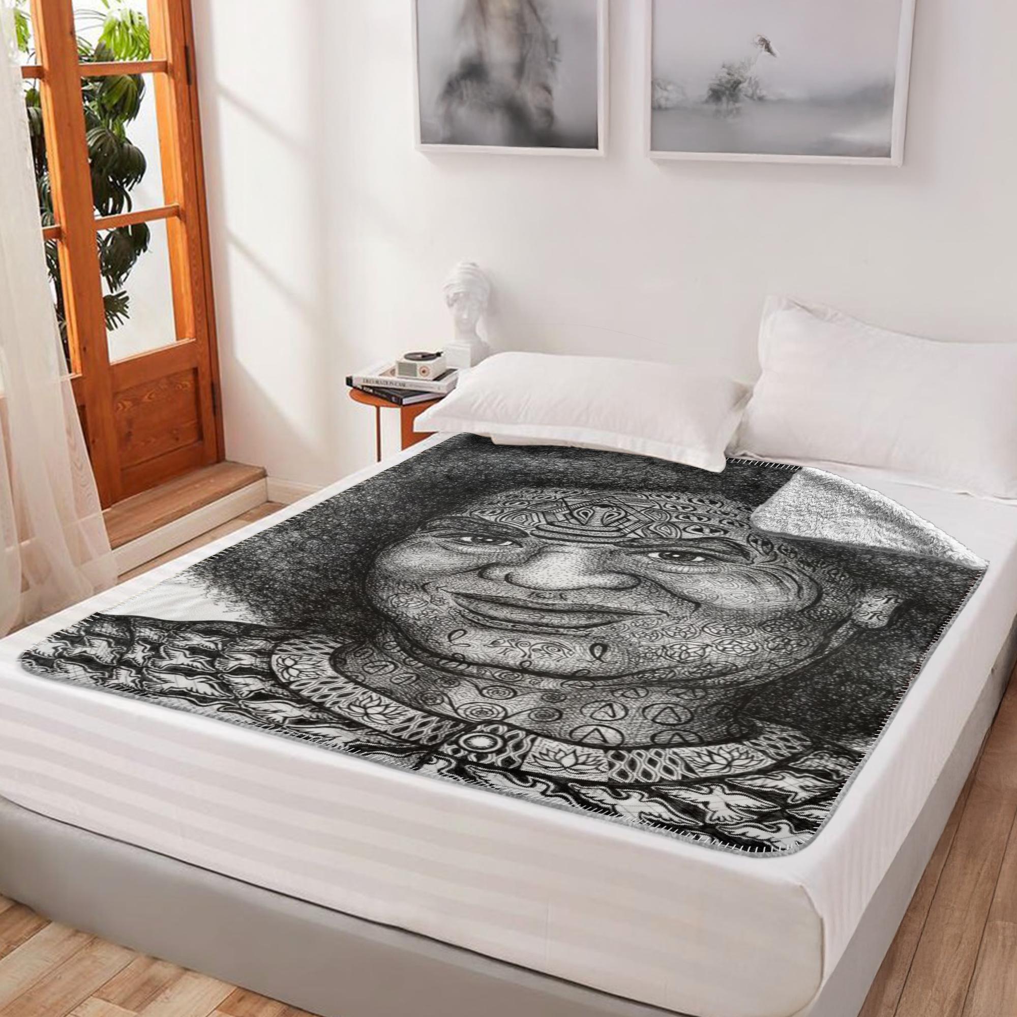 the-wisdom-keeper-of-aspiration-black-white-fleece-sherpa-blanket – Wisdom Keepers