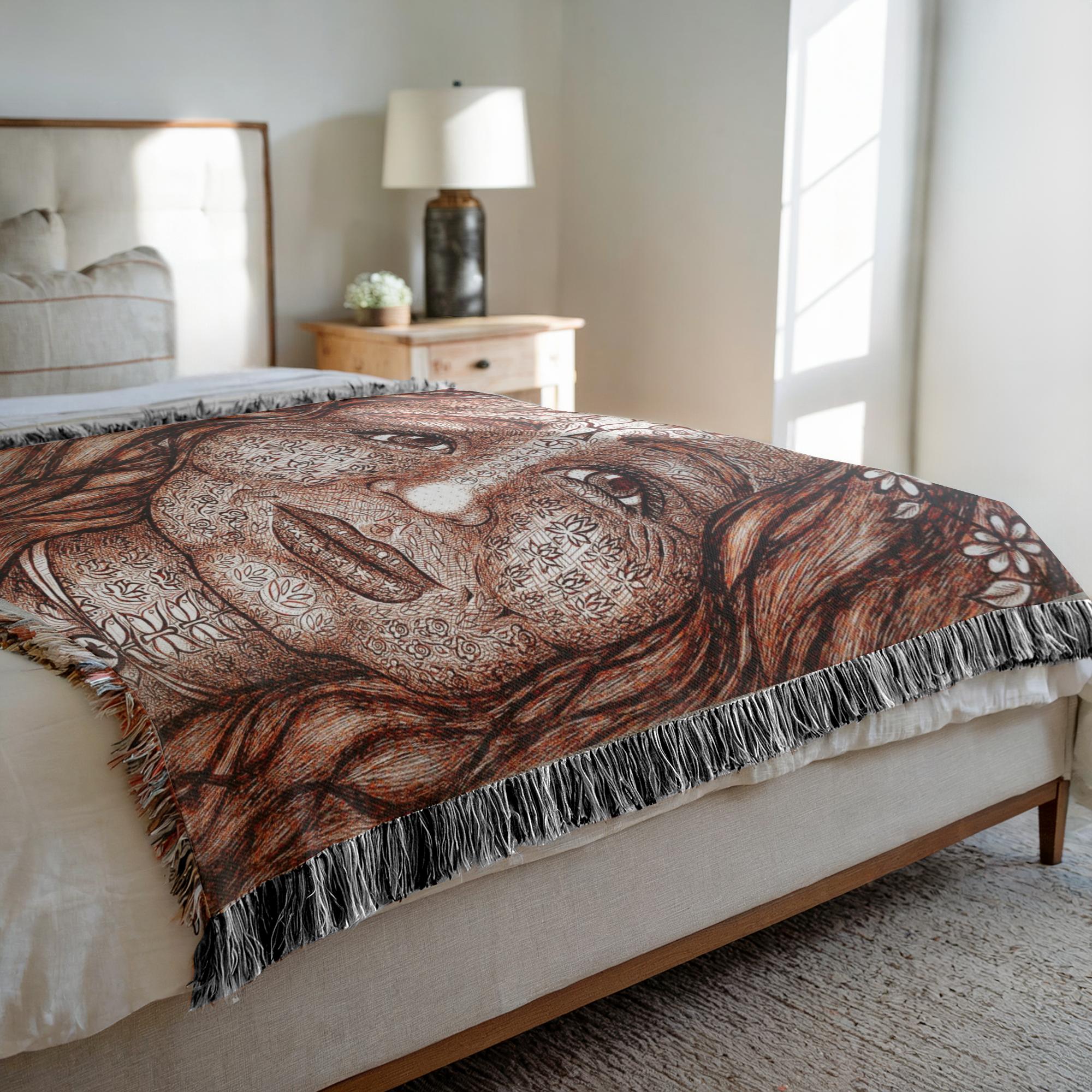 the-wisdom-keeper-of-imagination-brown-white-woven-blanket – Wisdom Keepers