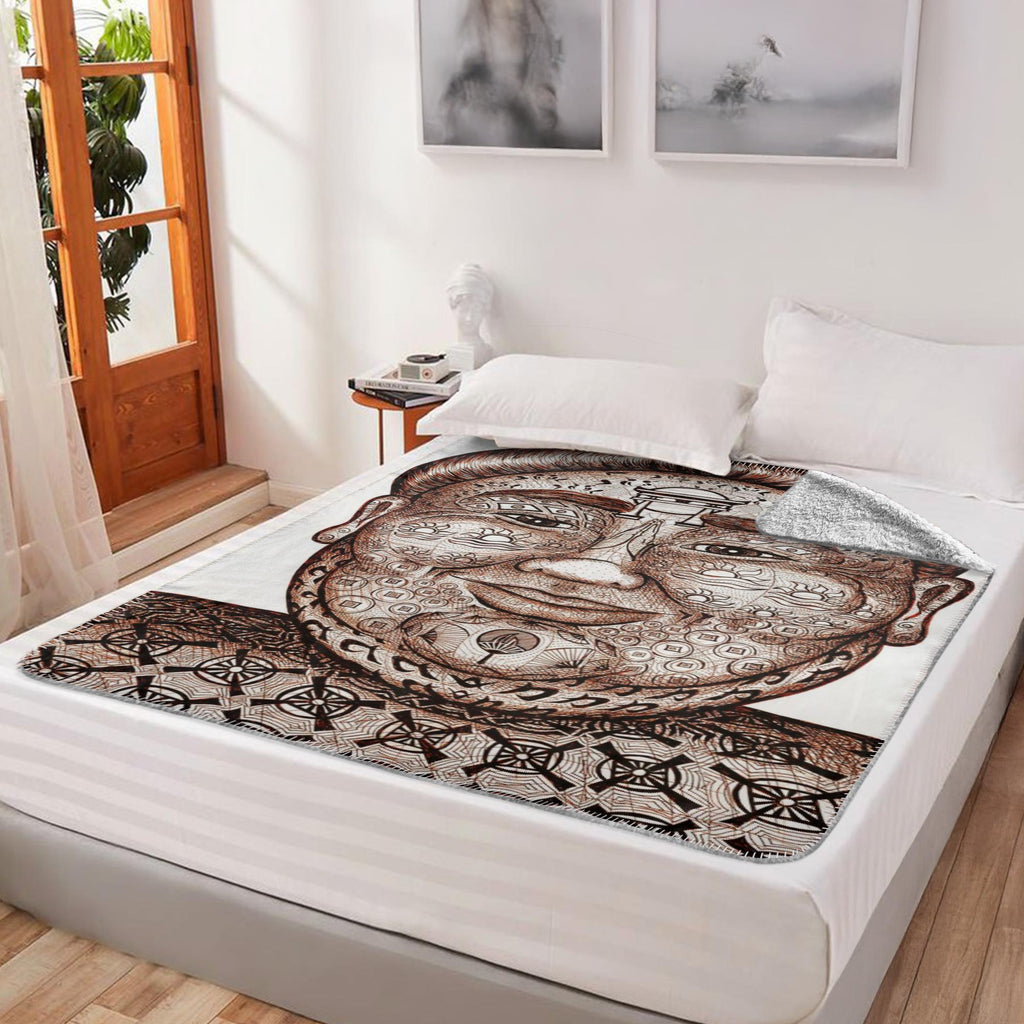 the-wisdom-keeper-of-strength-brown-white-fleece-sherpa-blanket – Wisdom Keepers