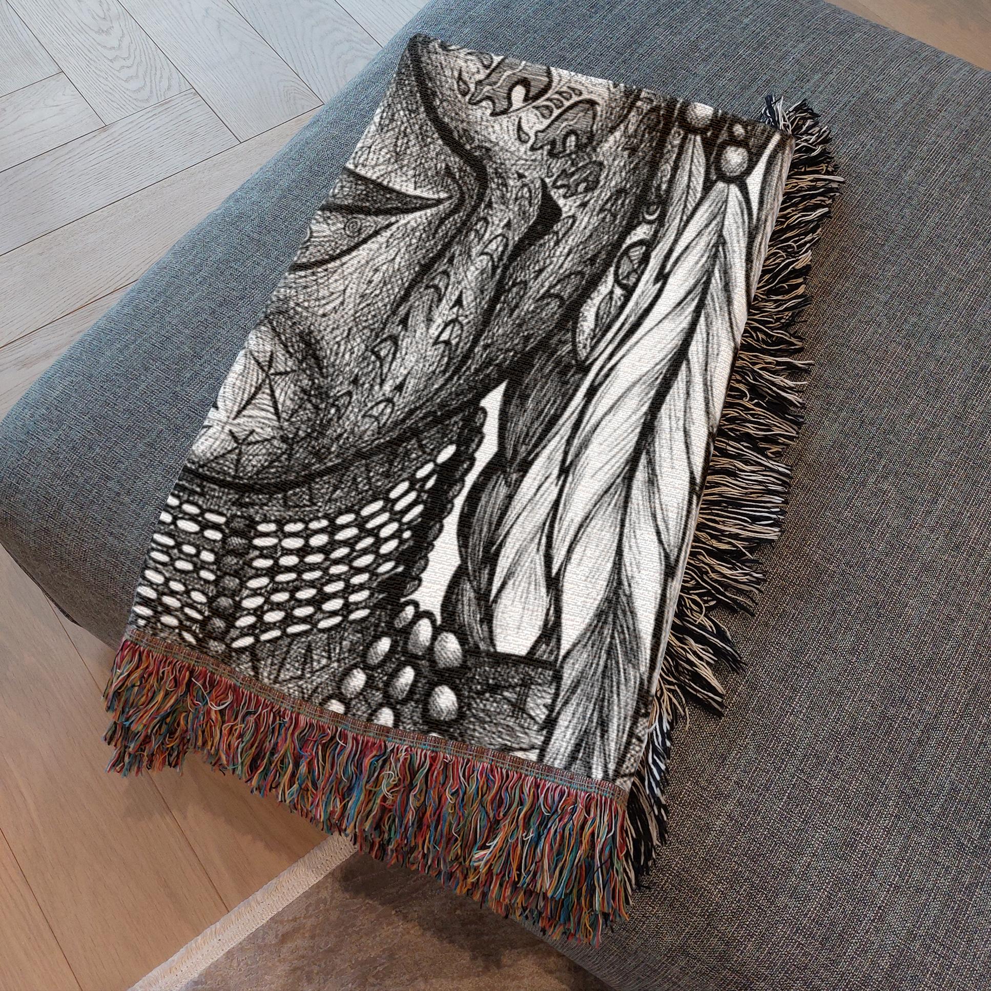 the-wisdom-keeper-of-leadership-black-white-woven-blanket – Wisdom Keepers