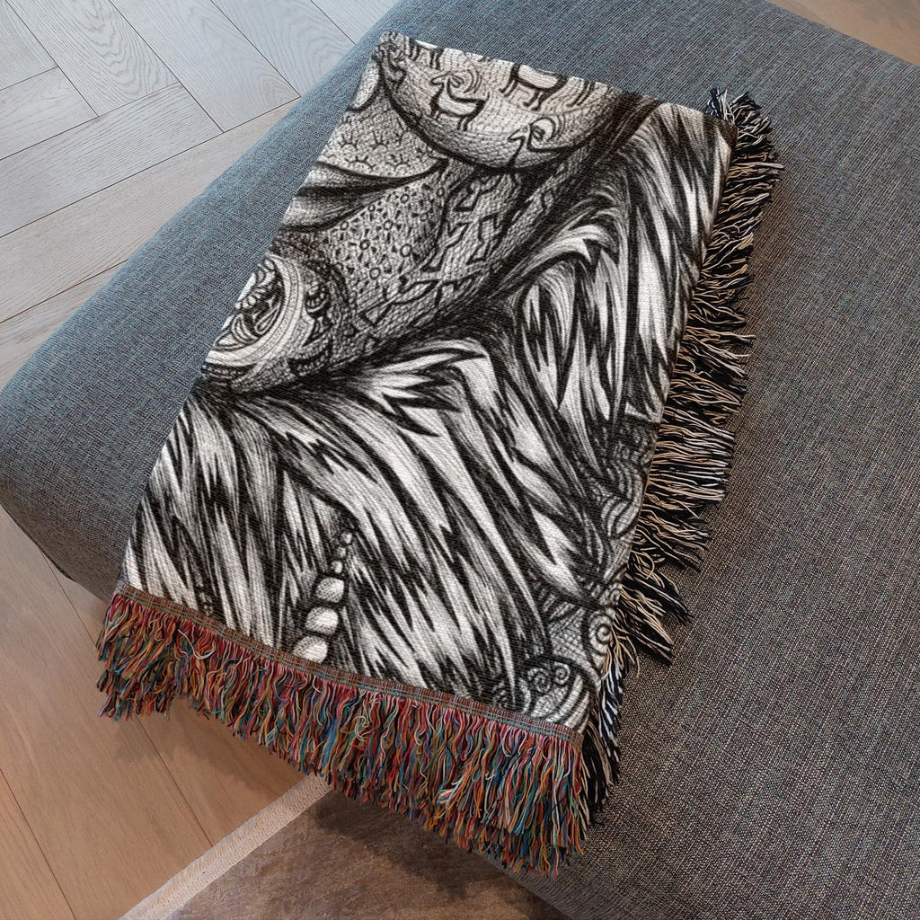 the-wisdom-keeper-of-expansion-superabundance-black-white-woven-blanket – Wisdom Keepers