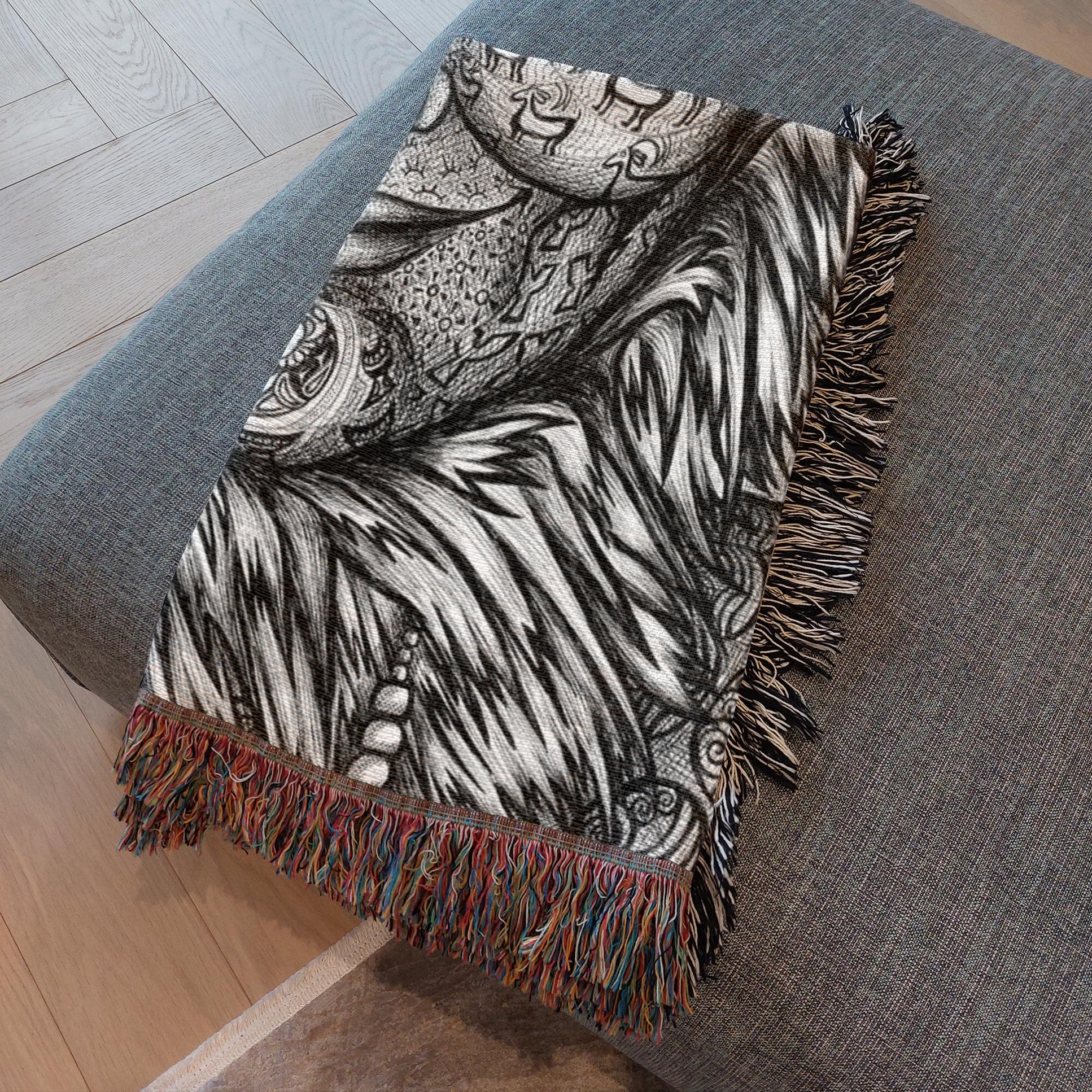 the-wisdom-keeper-of-expansion-superabundance-black-white-woven-blanket – Wisdom Keepers