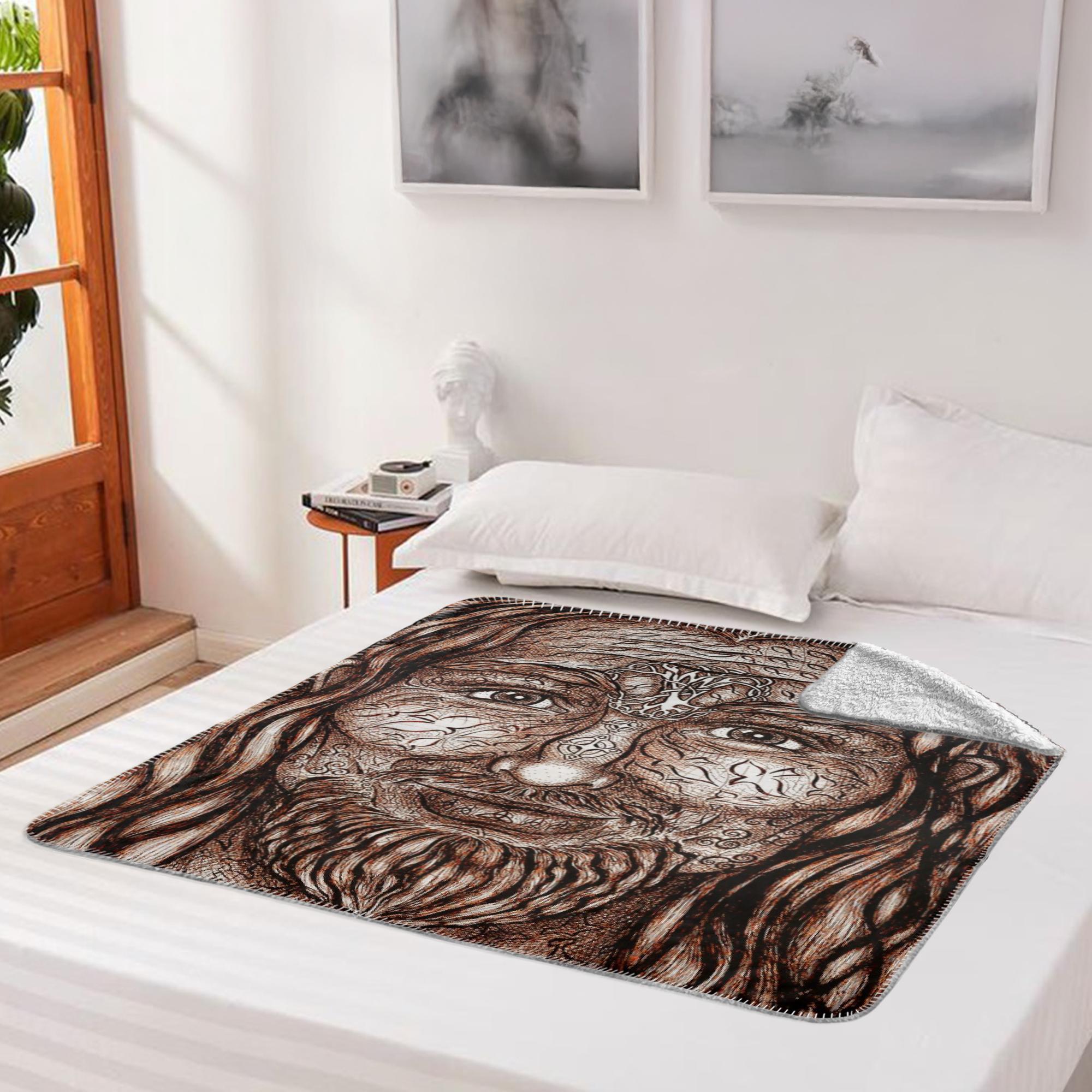 the-wisdom-keeper-of-authority-brown-white-fleece-sherpa-blanket – Wisdom Keepers
