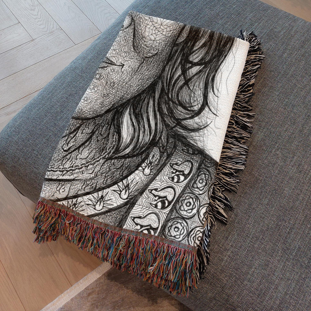 the-wisdom-keeper-of-equilibrium-harmony-black-white-woven-blanket – Wisdom Keepers
