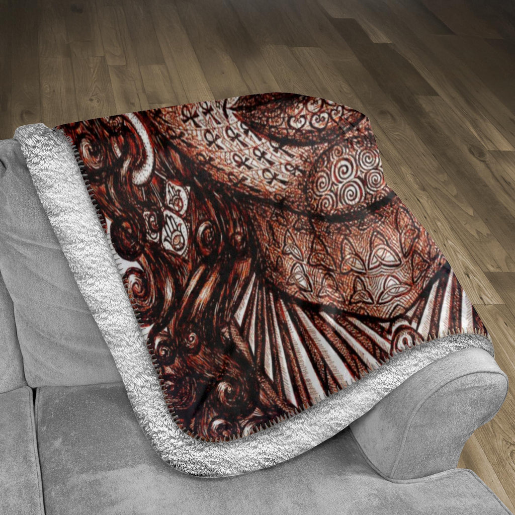 the-wisdom-keeper-of-determination-brown-white-fleece-sherpa-blanket – Wisdom Keepers