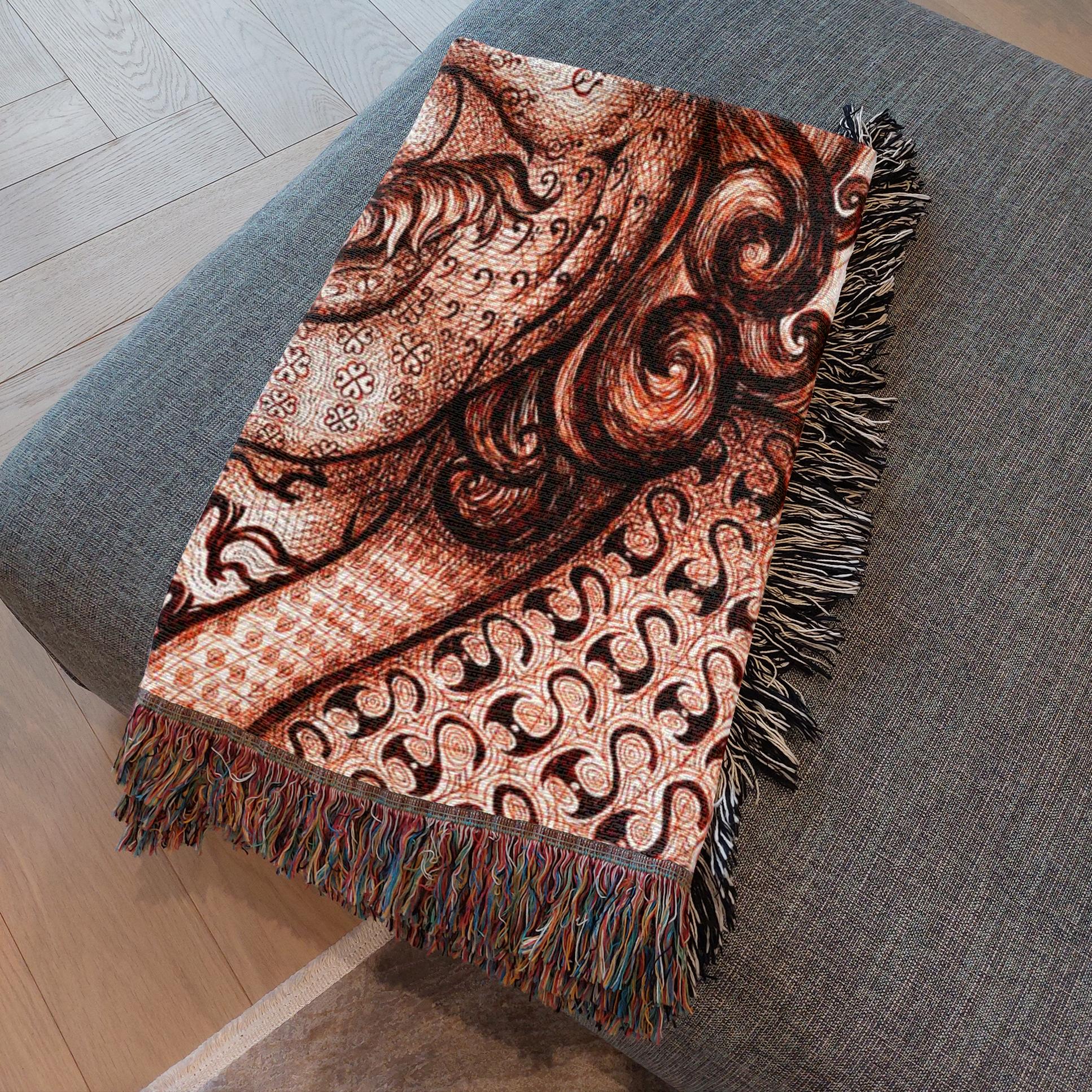 the-wisdom-keeper-of-self-assurance-brown-white-woven-blanket – Wisdom Keepers