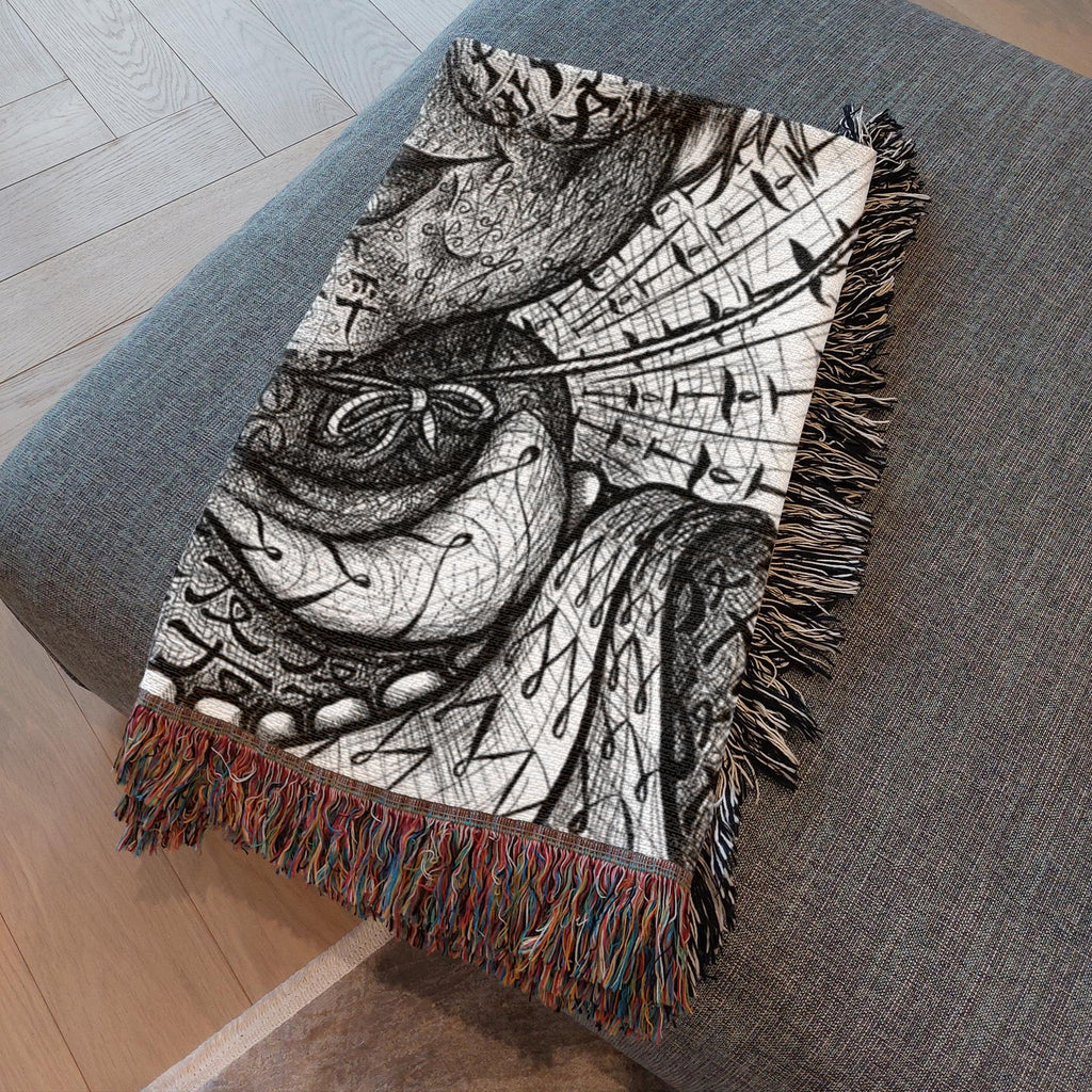 the-wisdom-keeper-of-inspiration-black-white-woven-blanket – Wisdom Keepers