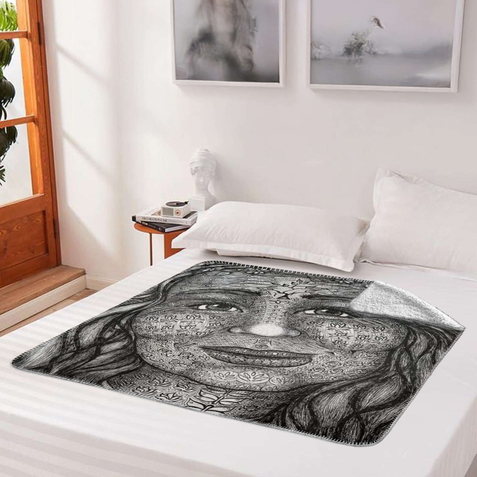 the-wisdom-keeper-of-imagination-black-white-fleece-sherpa-blanket – Wisdom Keepers